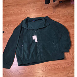 Men's Tri-Mountain Dark Green Fleece Jacket 6XL